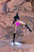 Nikki pee in the Valley of Fire doggie style