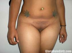 Glory Hole Girlz Busty Shorty Mia Getting Her Tits Cum Coated in the Gloryhole