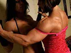 SheMuscleGym.com Roxie and Laurie Muscle babes Tight abs, insane thighs, big guns, perfect glutes and backs